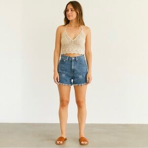 Jordache Vintage Denim Shorts Modern Size 00 High Rise Tie Dye Vintage Size 5/6